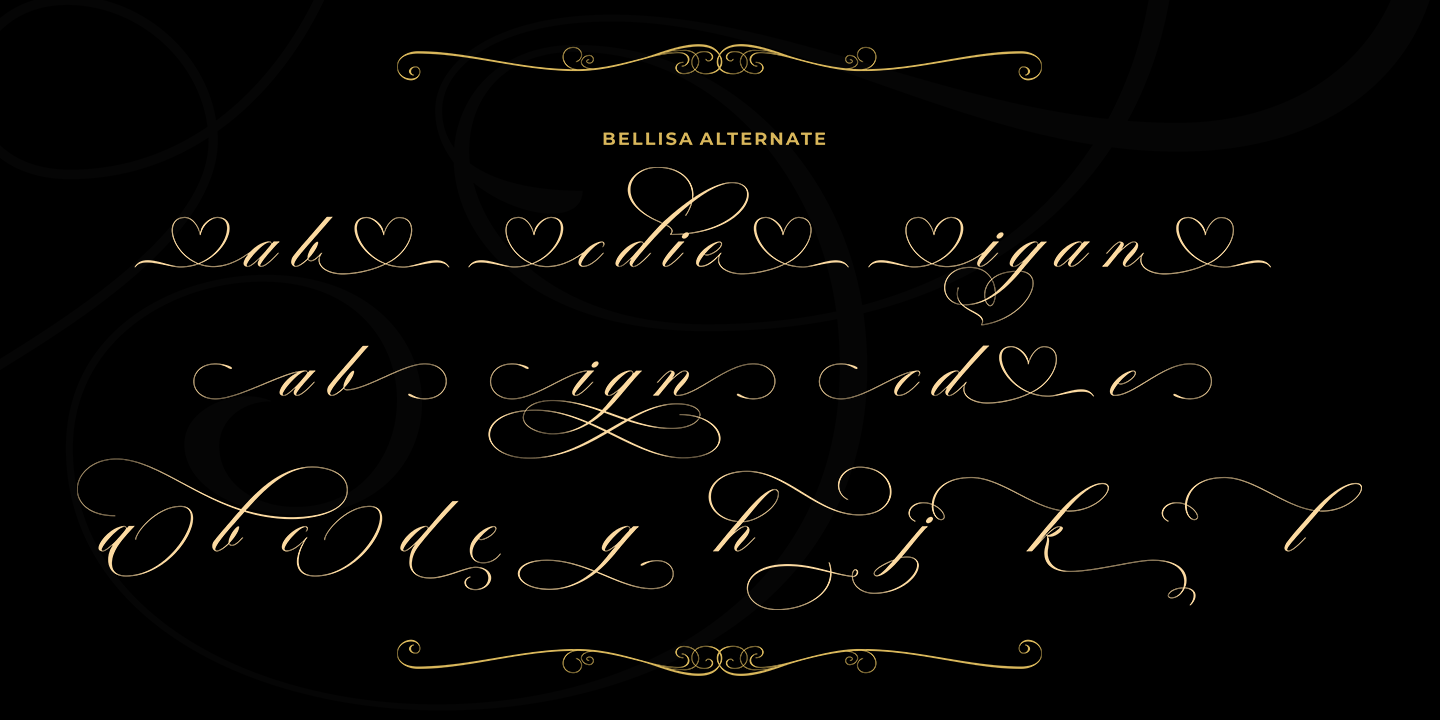 Beispiel einer Bellisa Script-Schriftart #5